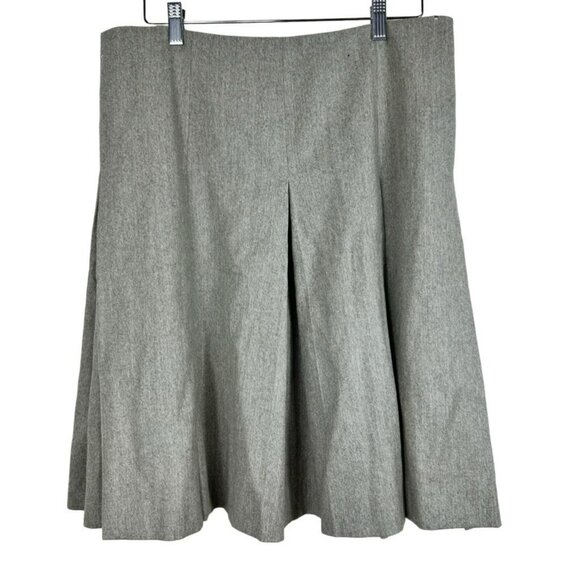Chloe Dresses & Skirts - Chloé Womens Gray Pleated‎ A-Line Wool & Cashmere Blend Skirt T44 Made In France